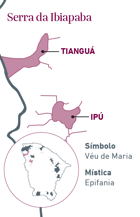 Tianguá, a 333,5 Km de Fortaleza e Ipu (Estivado), a 294,7 Km de Fortaleza
